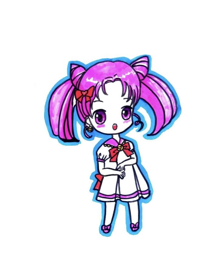 kiểu dáng nhỏ nhắn ảnh anime nữ chibi