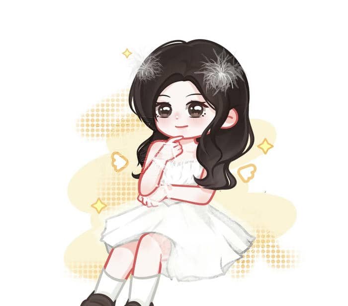 mái tóc cute ảnh anime nữ chibi