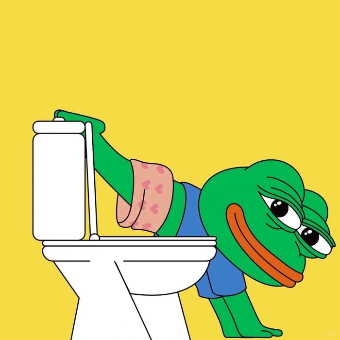 meme ếch xanh đơ mặt