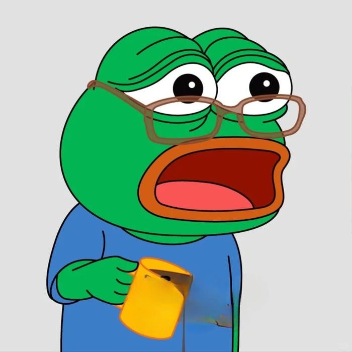 meme ếch xanh nhìn camera