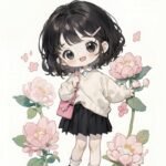 nét vẽ baby ảnh anime nữ chibi