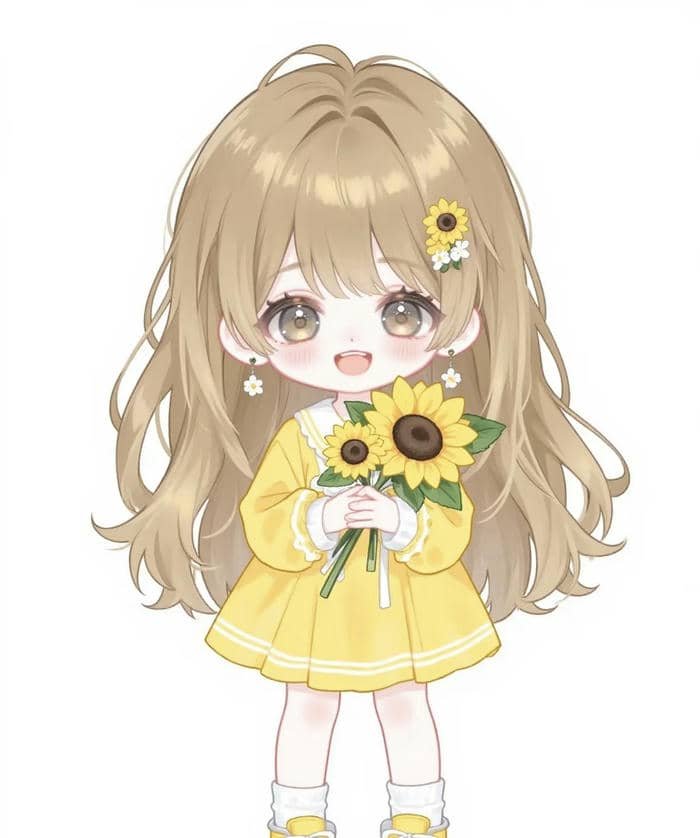 tone pastel ảnh anime chibi