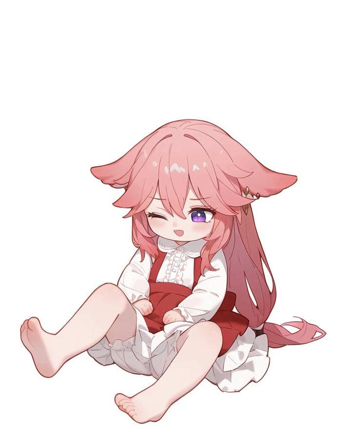 tone pastel nhẹ ảnh anime nữ chibi