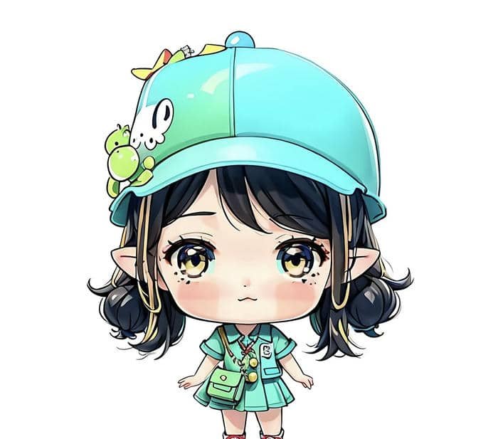 tông màu tươi sáng ảnh anime chibi