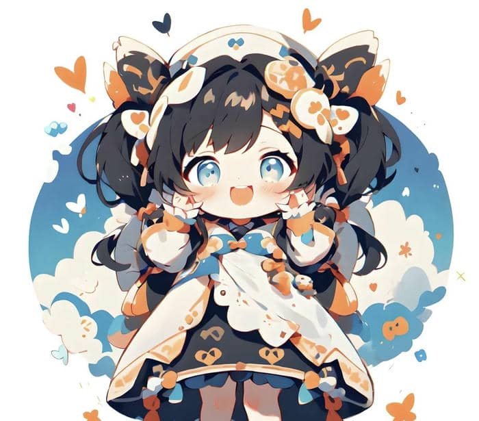 vẻ ngộ nghĩnh hình nền chibi cute