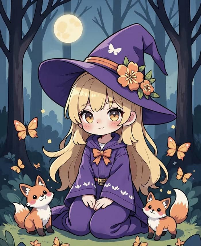 vibe dễ thương ảnh anime nữ chibi