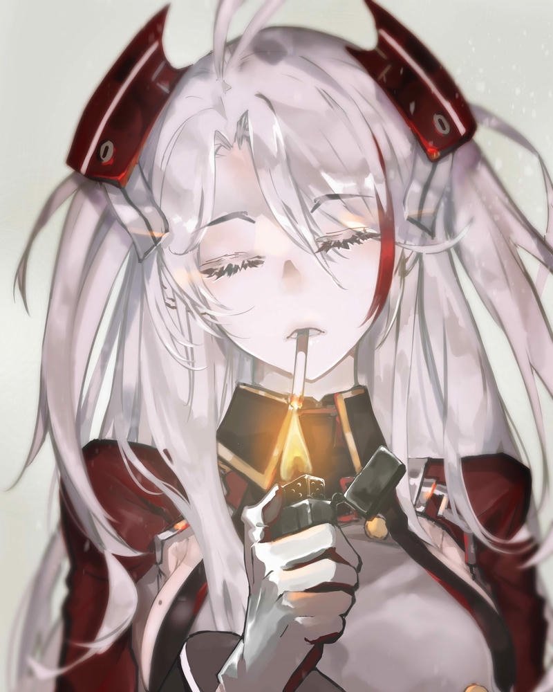 ảnh anime girl tóc trắng đẹp