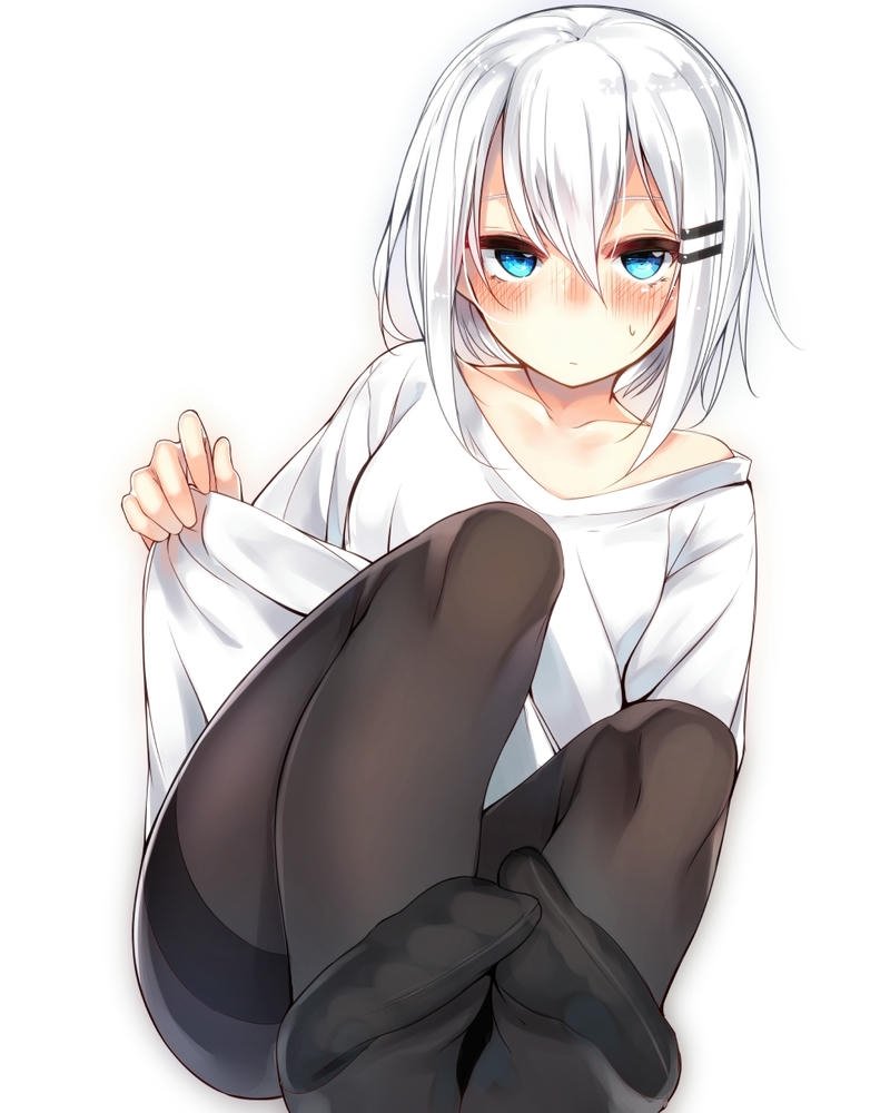 ảnh anime girl tóc trắng sắc nét