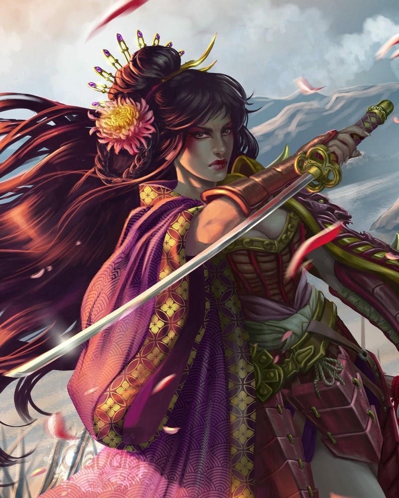 ảnh anime nữ cầm kiếm đẹp mắt