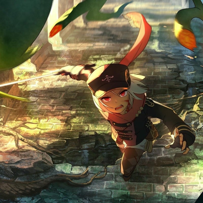 ảnh anime nữ cầm kiếm đơn giản đẹp