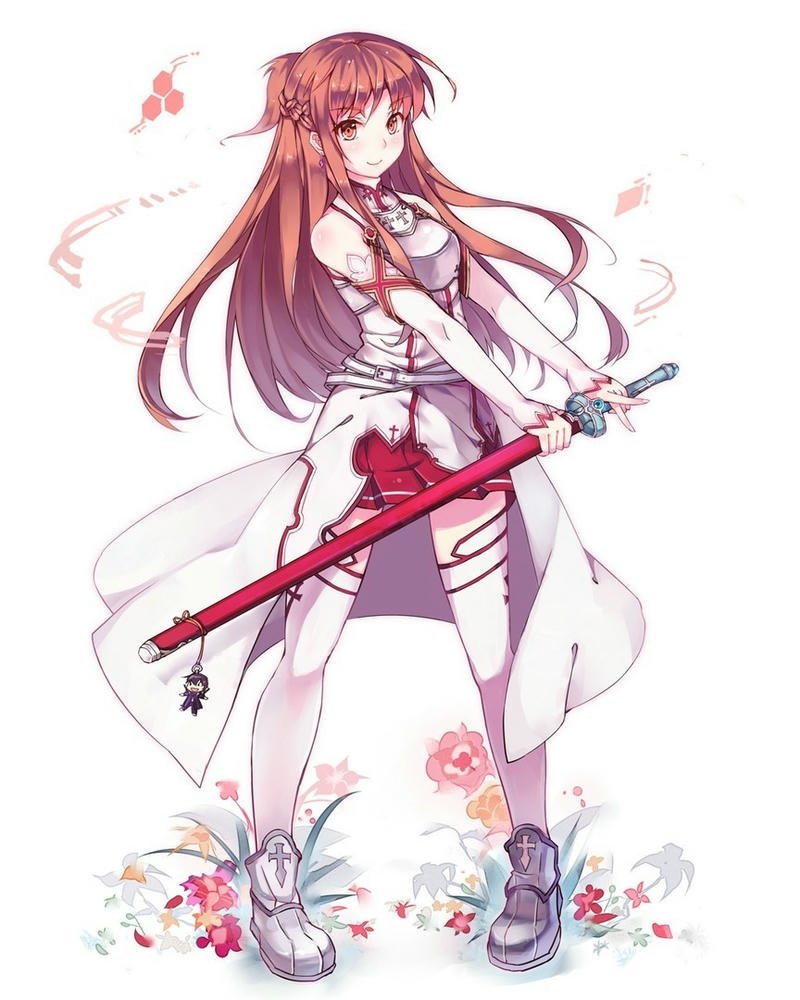 ảnh anime nữ cầm kiếm thanh thoát