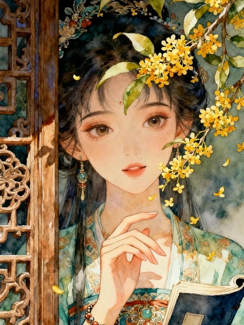 ảnh anime nữ cổ trang nền cổ