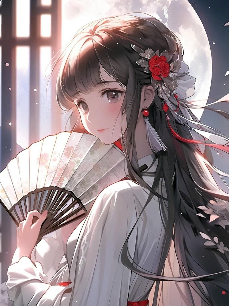 ảnh anime nữ cổ trang tạo dáng