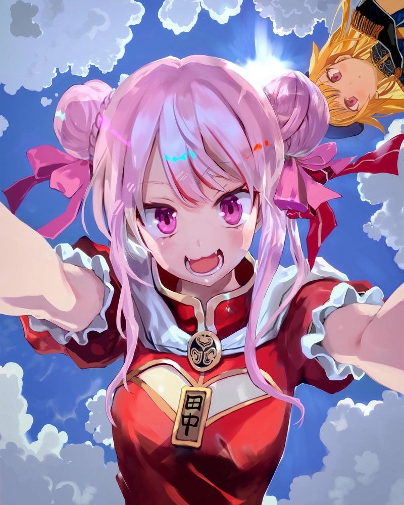 ảnh anime nữ tóc hồng cute xinh