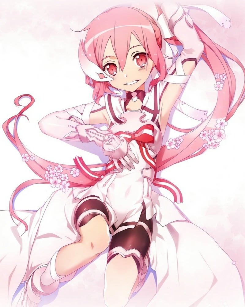 ảnh anime nữ tóc hồng full hd