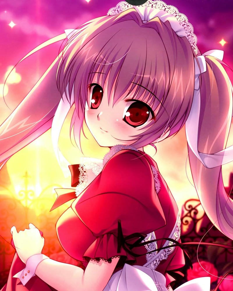 ảnh anime nữ tóc hồng mềm