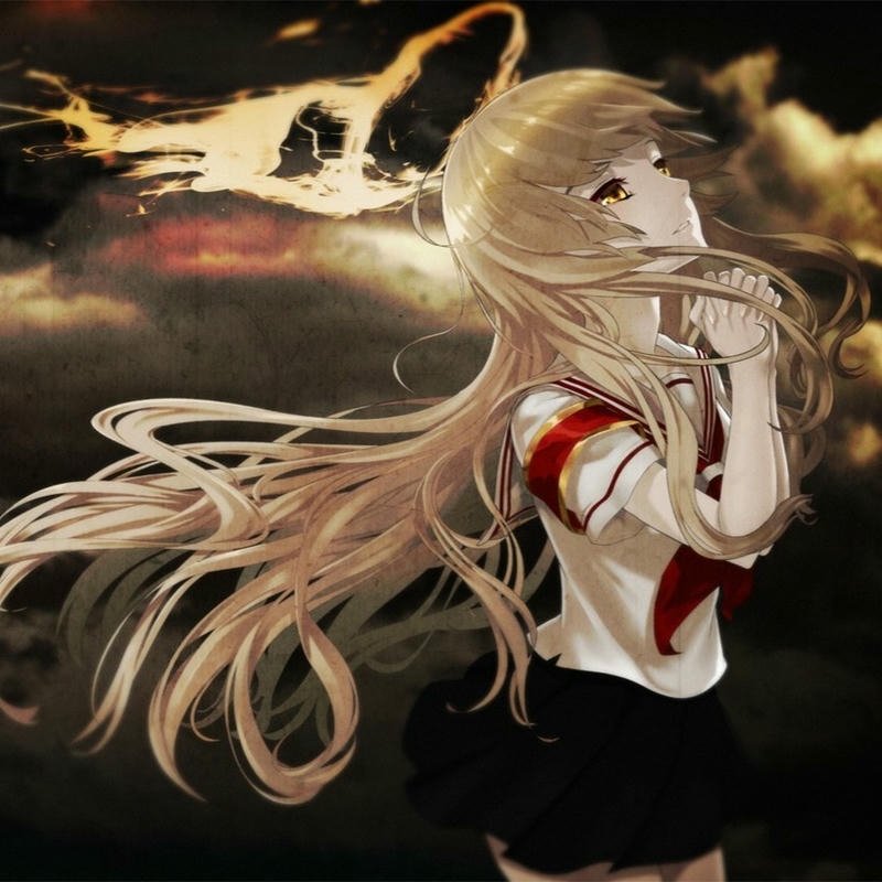 ảnh anime tóc vàng nghệ thuật