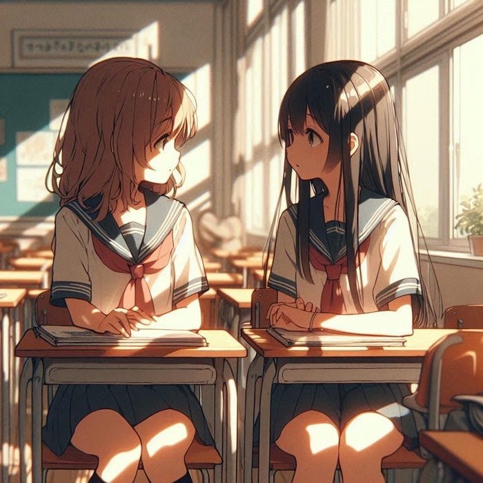 ảnh avatar hai bạn nhìn nhau