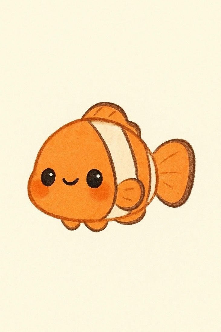 ảnh cá chibi hình tượng hoạt hình