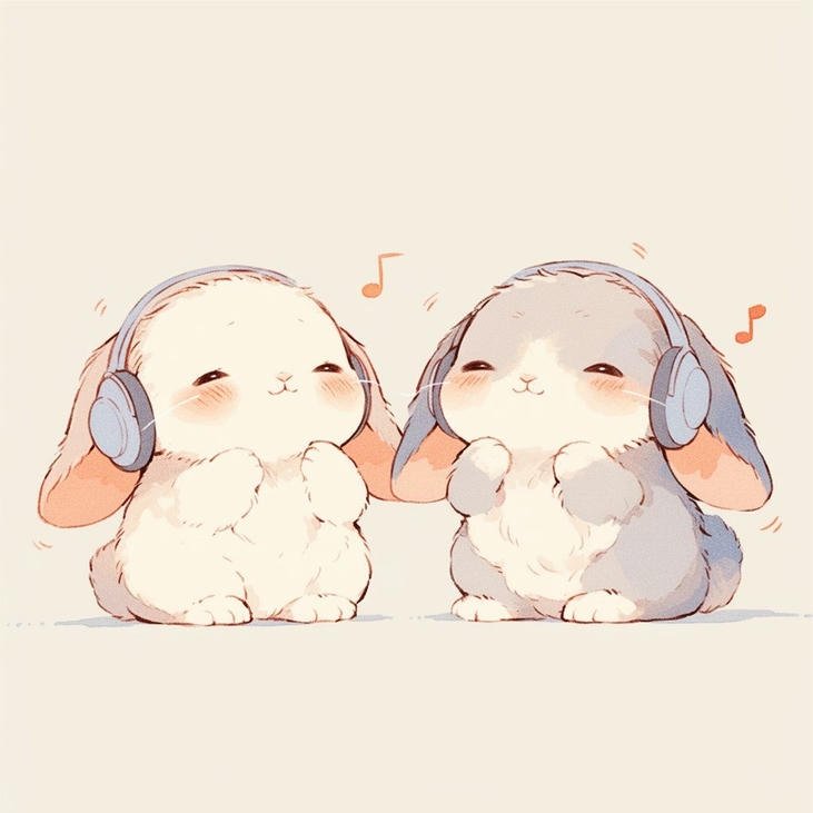 ảnh chibi con vật hài hòa