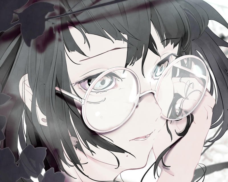 ảnh chill ảnh anime đeo kính