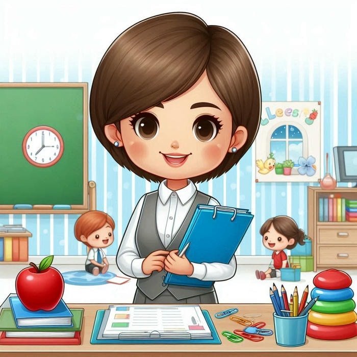 ảnh cô giáo chibi dễ nhìn