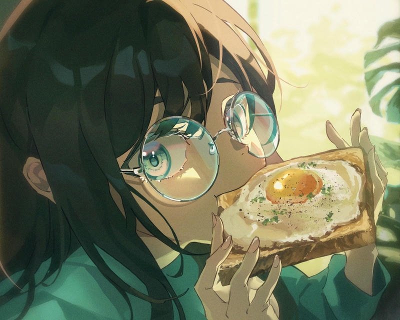 anime đeo kính ảnh lung linh