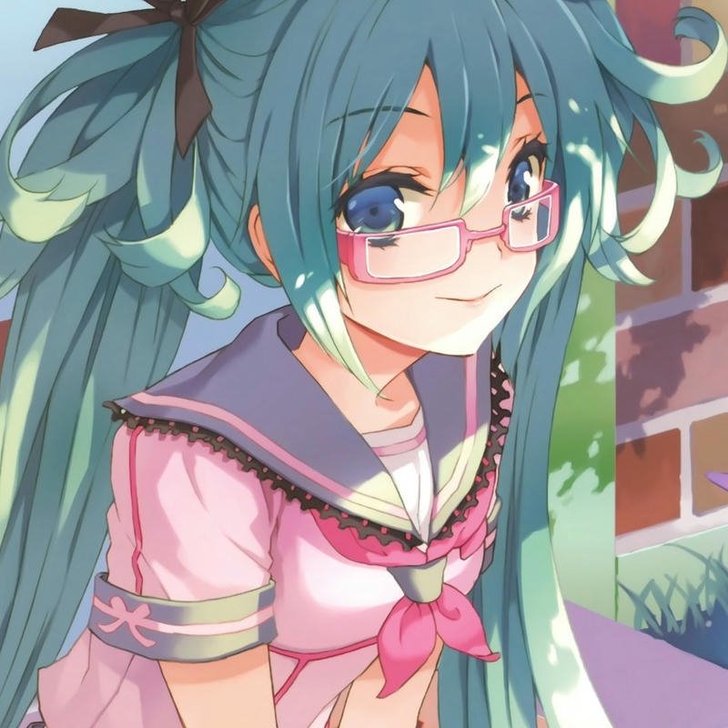 anime đeo kính ảnh sáng tạo