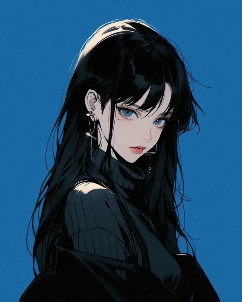 anime girl lạnh lùng cá tính lung linh