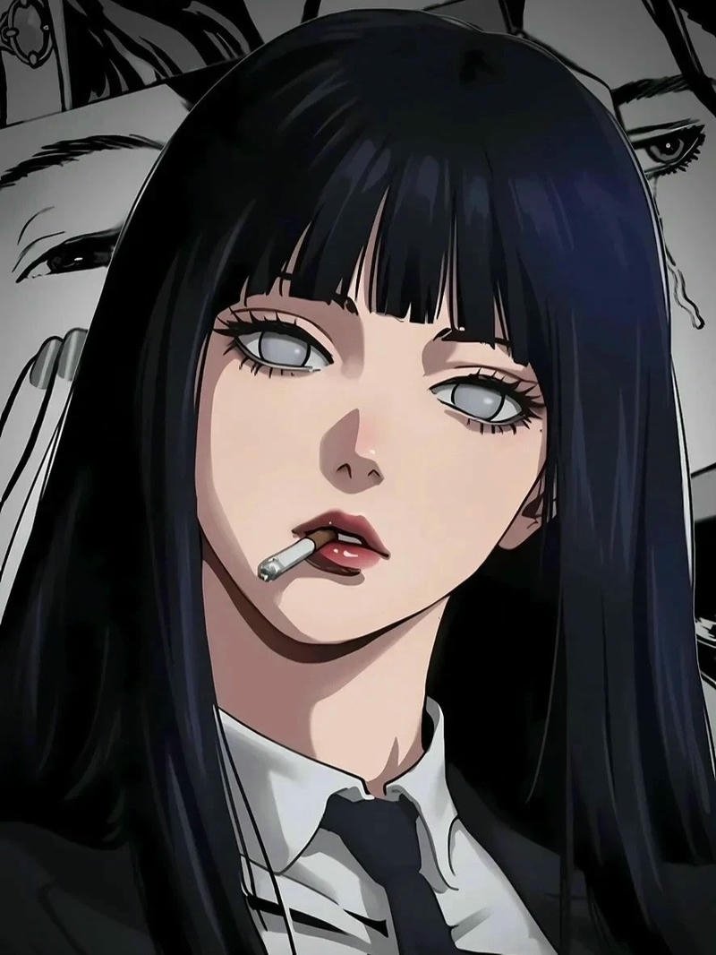 anime girl lạnh lùng cá tính ngầu nhẹ