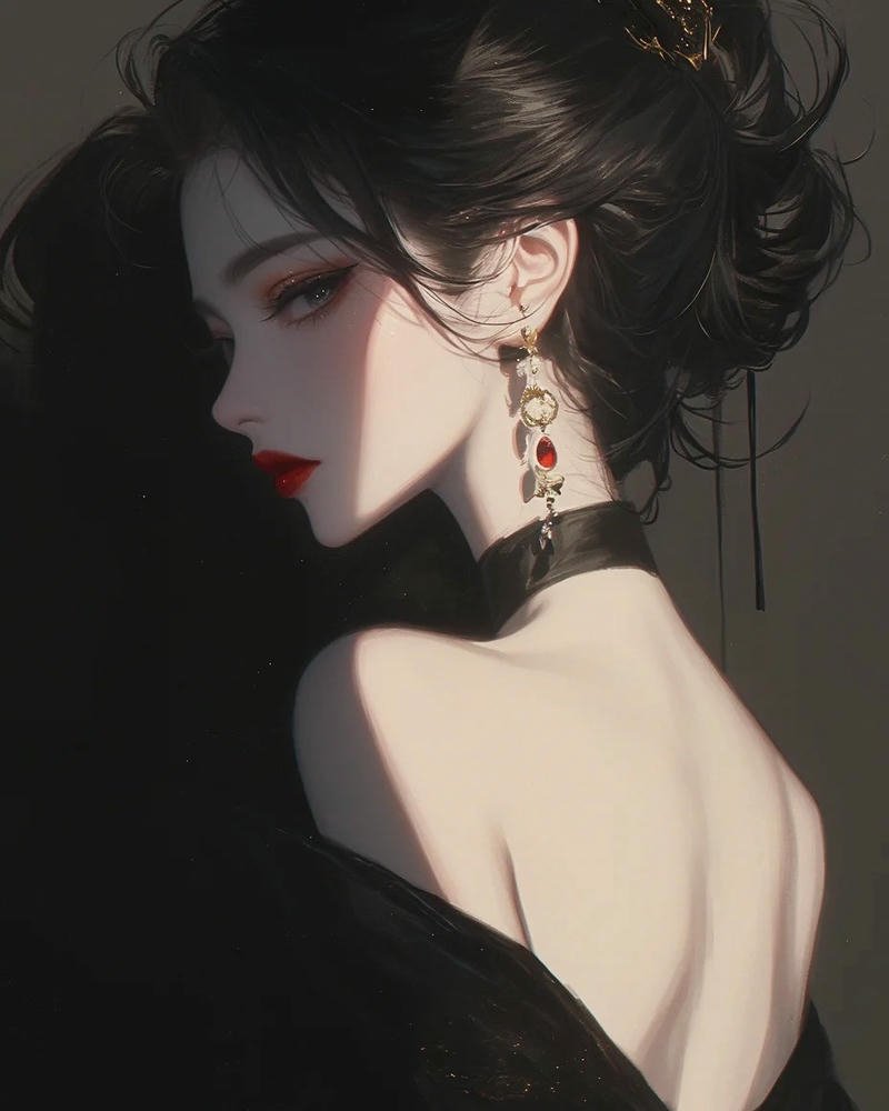 anime girl lạnh lùng cá tính tạo dáng