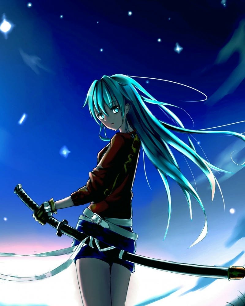 anime nữ cầm kiếm dáng đẹp