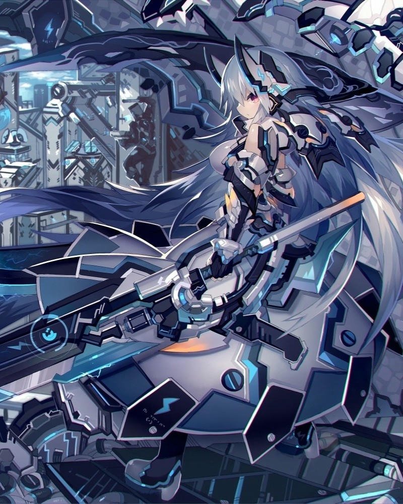 anime nữ cầm kiếm mạnh mẽ