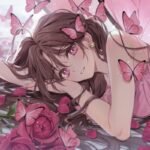 anime nữ tóc hồng rực rỡ