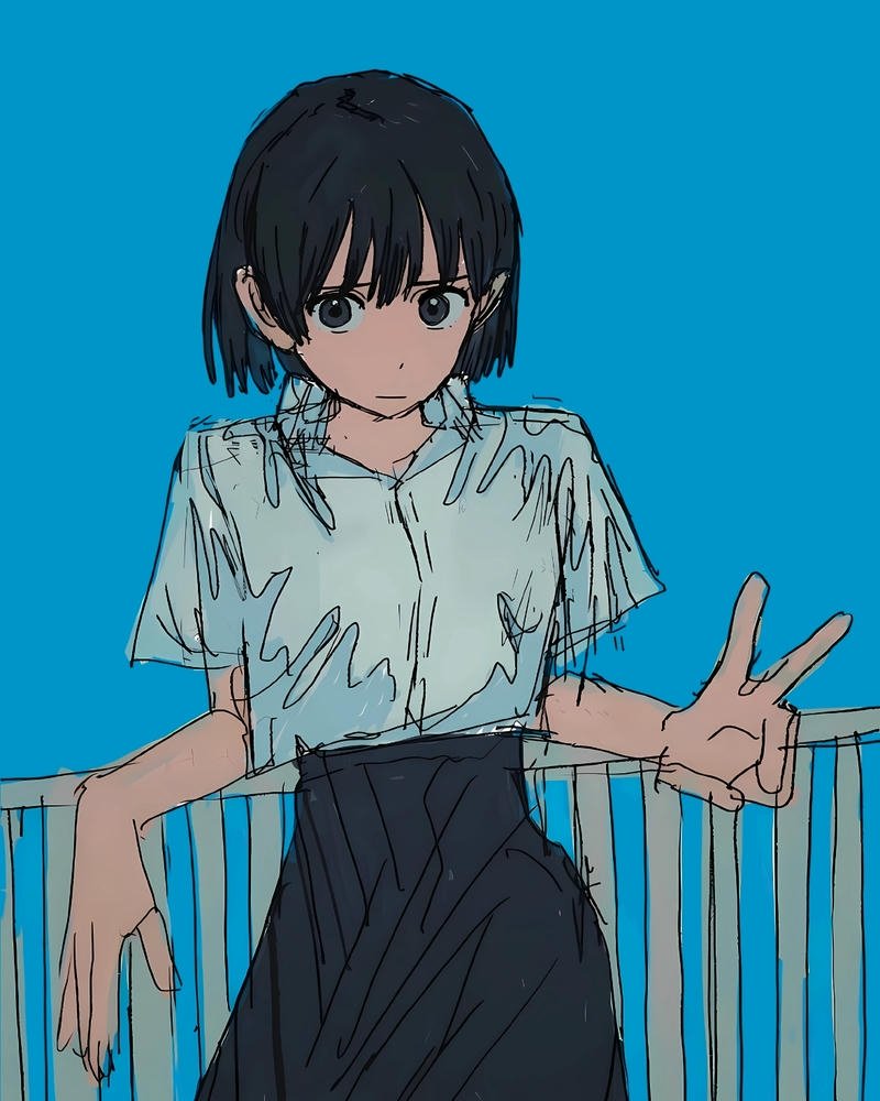 anime nữ tóc ngắn xinh