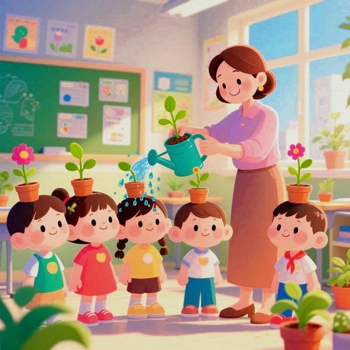 cô giáo chibi cùng bọn trẻ