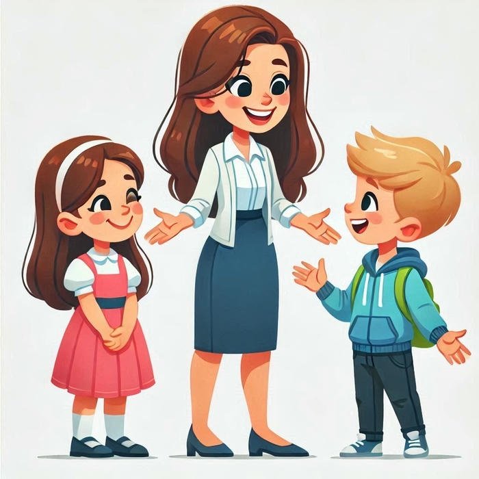 cô giáo chibi cùng học trò