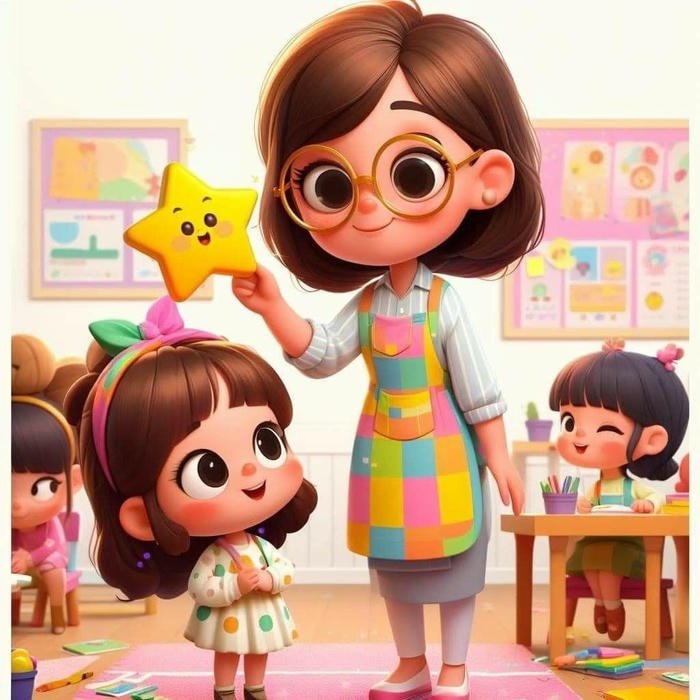 cô giáo chibi đẹp tự nhiên￼