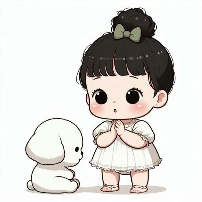 em bé chibi sinh động dễ thương