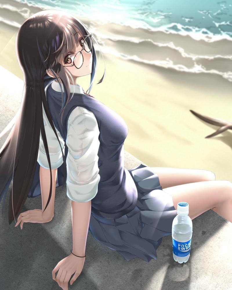 hình ảnh anime đeo kính đáng yêu