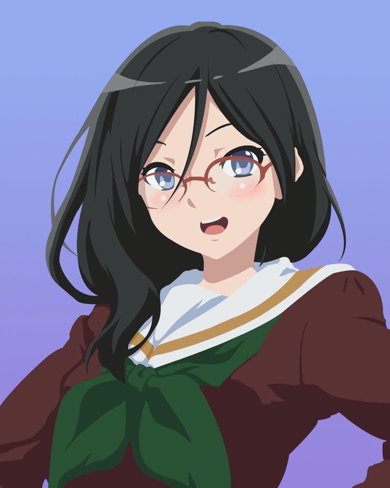 hình ảnh anime đeo kính dễ thương