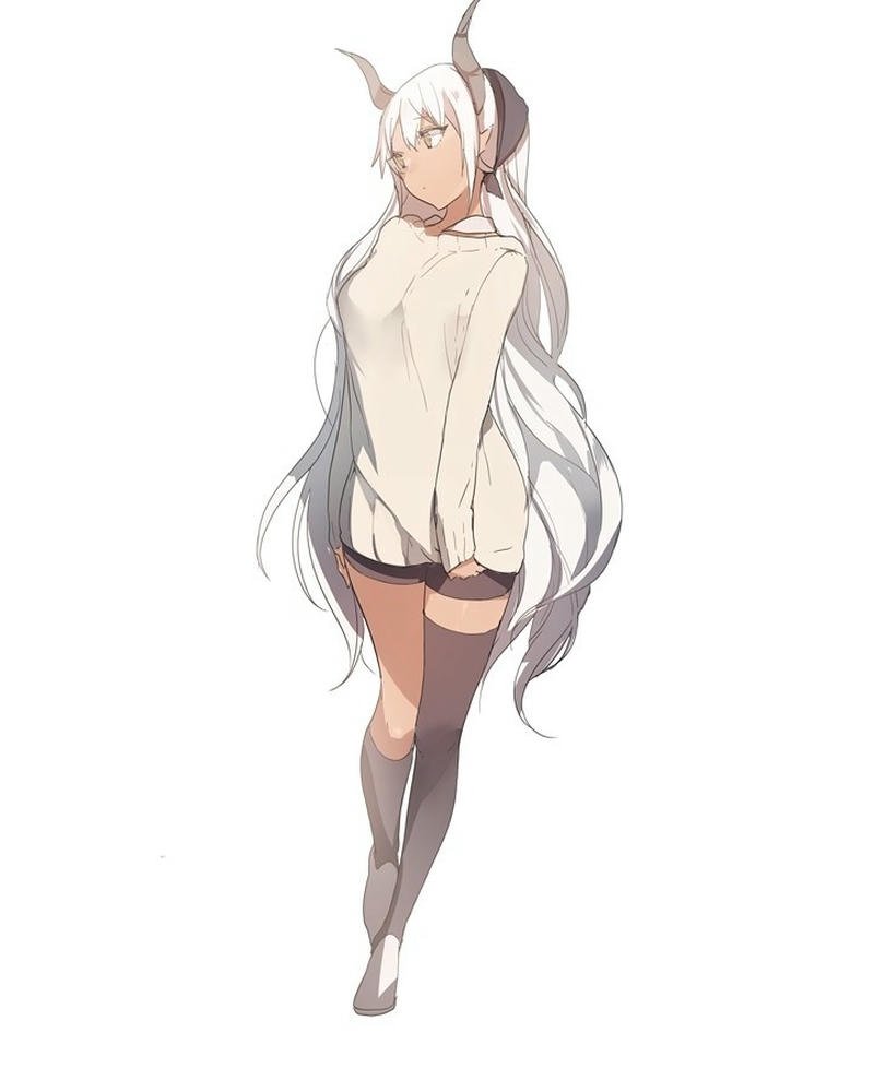 hình ảnh anime girl tóc trắng cool ngầu