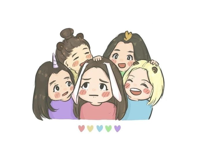hình ảnh avatar nhóm 5 người đáng yêu