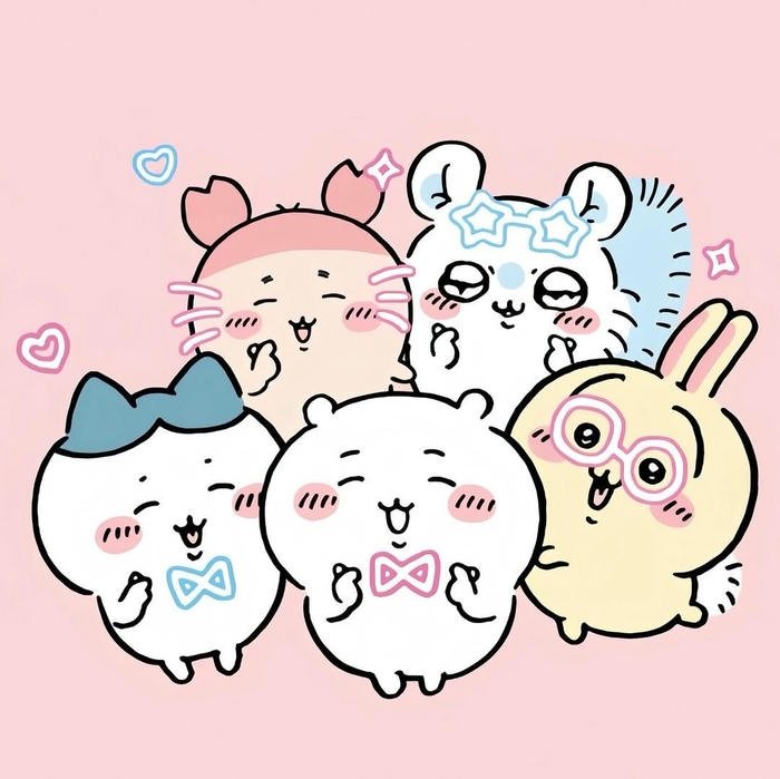 hình ảnh avatar nhóm hoạt hình 5 người