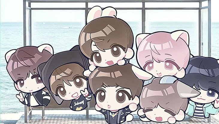 hình ảnh bts chibi tạo cảm giác trẻ