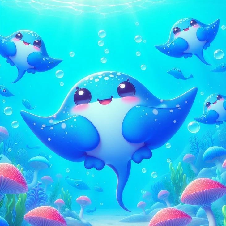 hình ảnh cá chibi ánh sáng đẹp