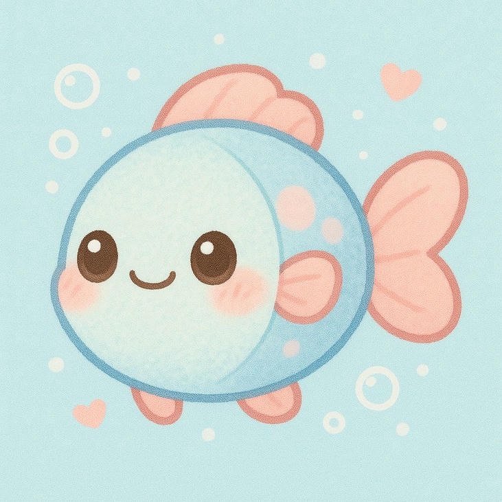 hình ảnh cá chibi ngộ nghĩnh