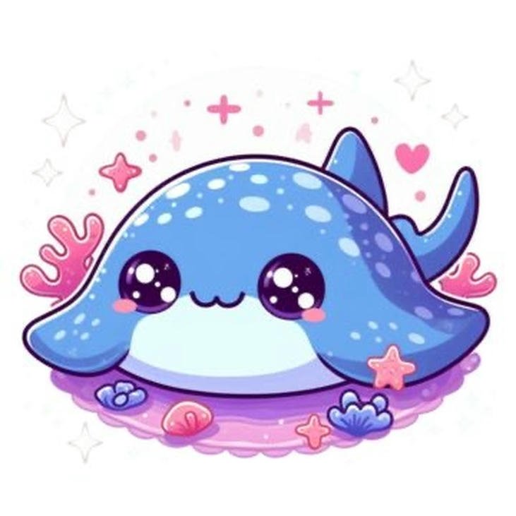 hình ảnh cá chibi vẻ mặt sinh động