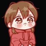 hình ảnh chibi buồn biểu hiện trầm lặng