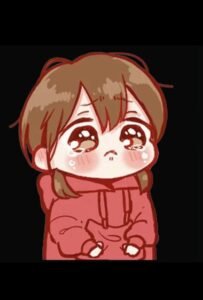 hình ảnh chibi buồn biểu hiện trầm lặng